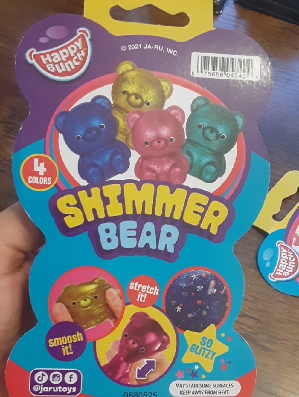 Shimmer Bear Squishy Stress Relief Toy - Picture 3 of 7